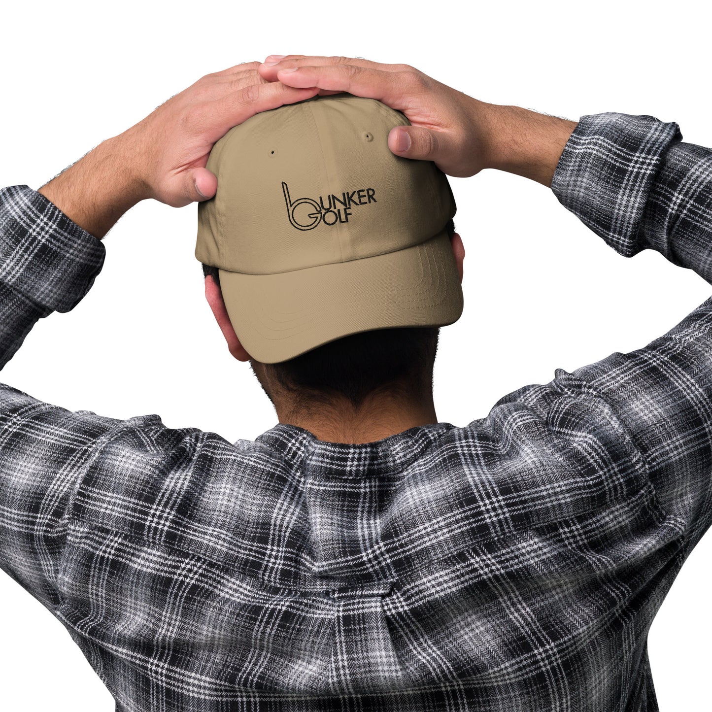 Bunker bG Dad hat (black stitching)