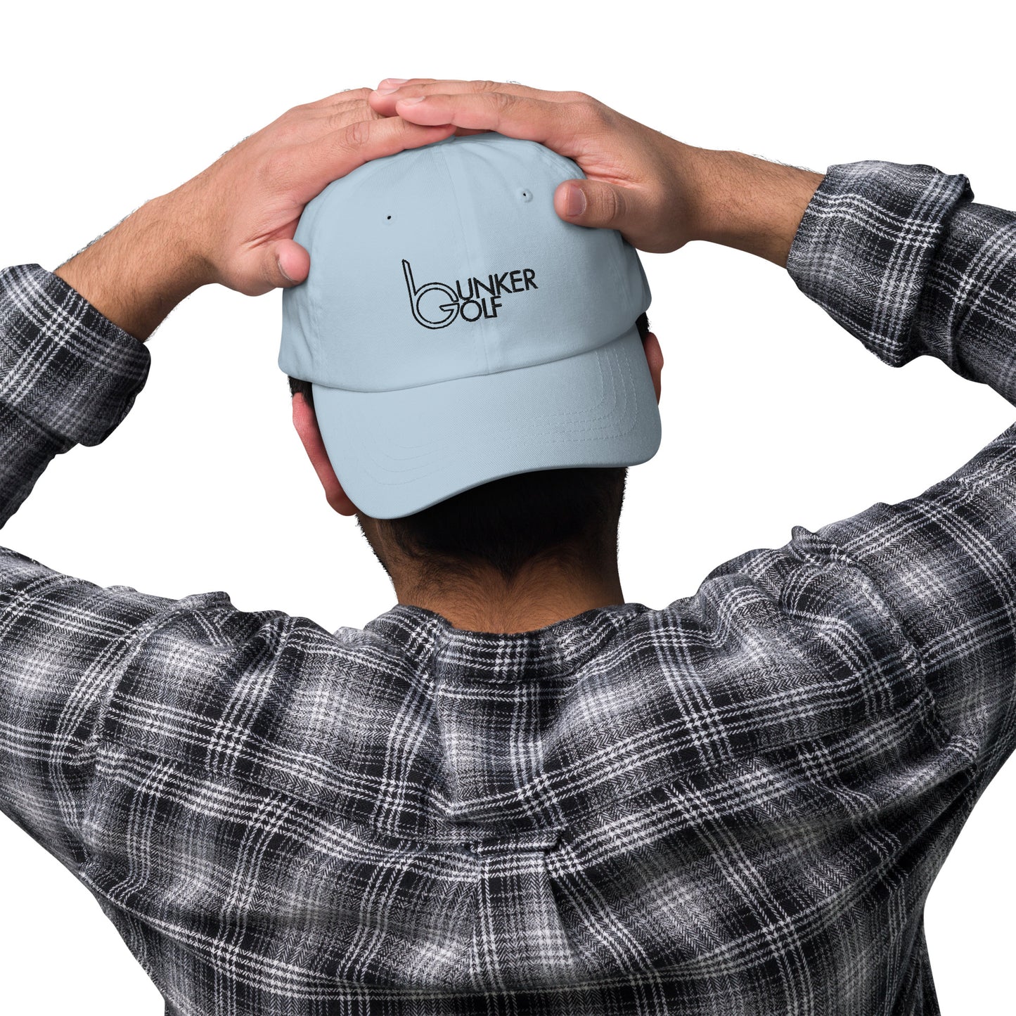 Bunker bG Dad hat (black stitching)