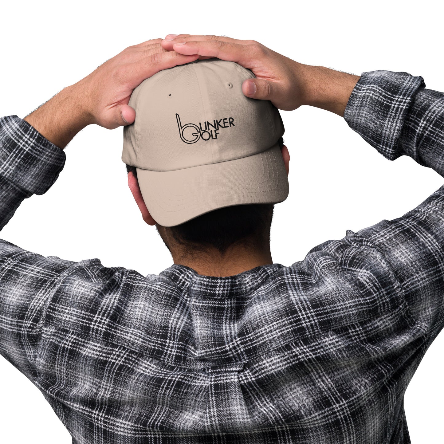 Bunker bG Dad hat (black stitching)